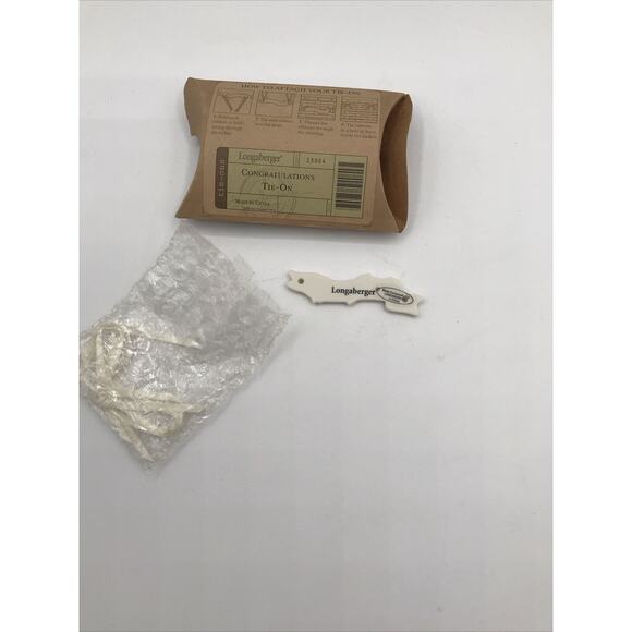 Longaberger Congratulations Ribbon Basket Charm Tie-On #23064 21-16 - Picture 3 of 4